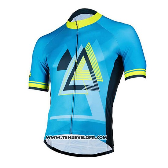 2018 Maillot Ciclismo Pearl Izumi Bleu Manches Courtes et Cuissard
